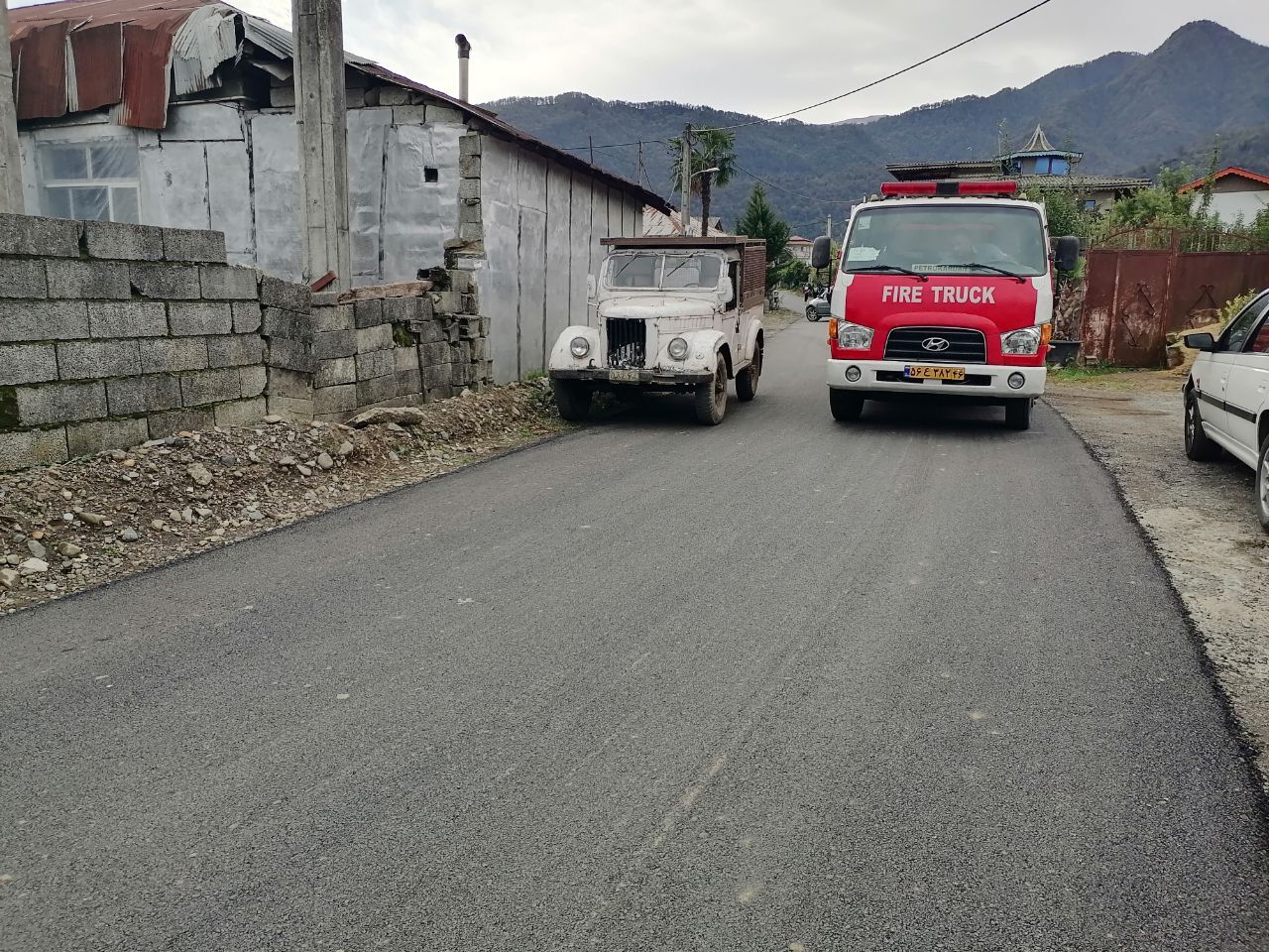 آسفالت راه روستای قاسم آباد چابکسر