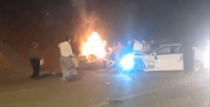برخورد مرگبار وانت پیکان و بی‌ام‌و در ورودی سردشت
