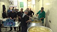 غذای نذری در روستای شورین همدان