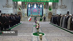 خطبه‌خوانی خادمان به مناسبت سالروز ورود حضرت معصومه (س) به قم + عکس