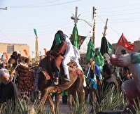 حرکت نمادین کاروان حسینی در بخش جغین